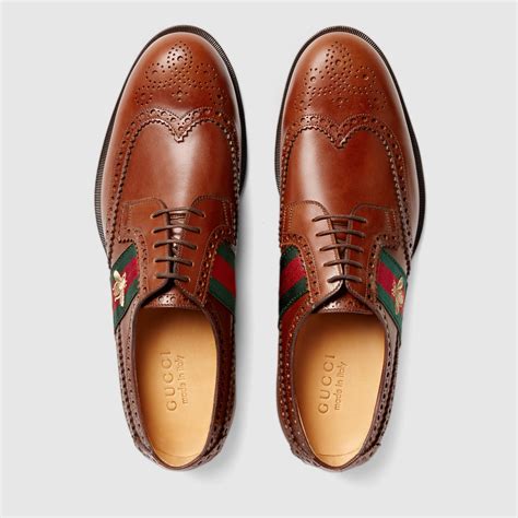 gucci shaded leather lace up shoes|gucci men lace up shoes.